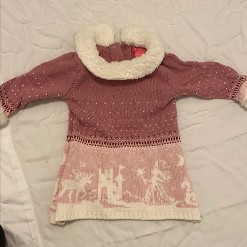 Baby girls holiday sweater dress